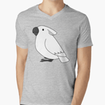 Cute fluffy umbrella cockatoo parrot cartoon drawing T-Shirt