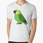 Cute fluffy blue-fronted amazon parrot cartoon drawing T-Shirt