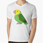 Cute fluffy double yellow-headed amazon parrot cartoon drawing T-Shirt