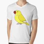 Cute fluffy lutino indian ring-necked parrot cartoon drawing T-Shirt