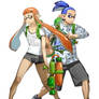orange blue pair