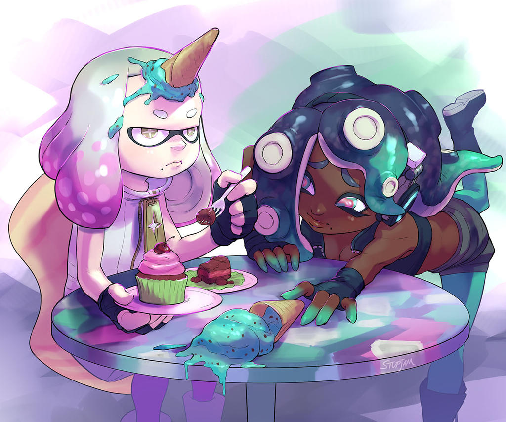 Splatfest Cake Ice Cream