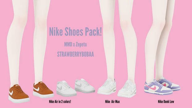 Zepeto x MMD || Nike Shoes Pack!