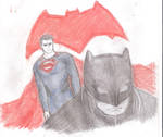 BatmanVsSuperman - color sketch by Kate-To