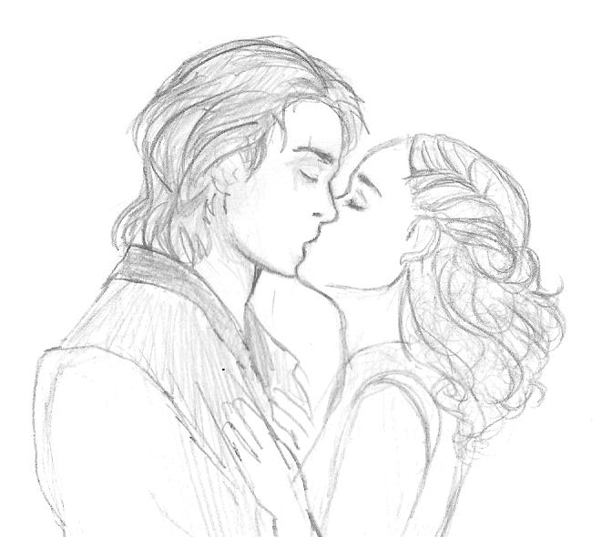 Anakin and Padme - Star Wars sketch by KatyTorres