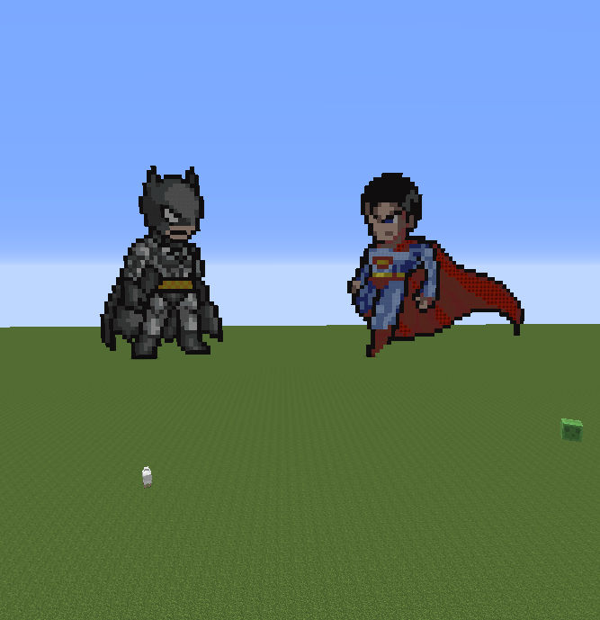 Batman Vs Superman Minecraft Pixel Art By Boredomcircle On Deviantart Batman Vs Superman Minecraft Pixel Art By Boredomcircle On Deviantart