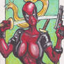 Lady Deadpool Sketch Card