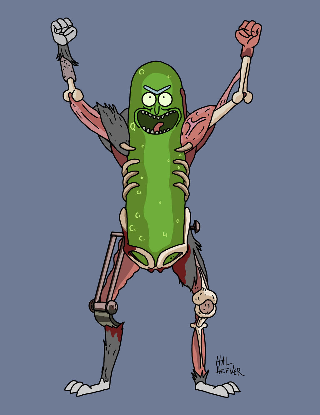 Pickle Rick by HalHefnerART on DeviantArt.