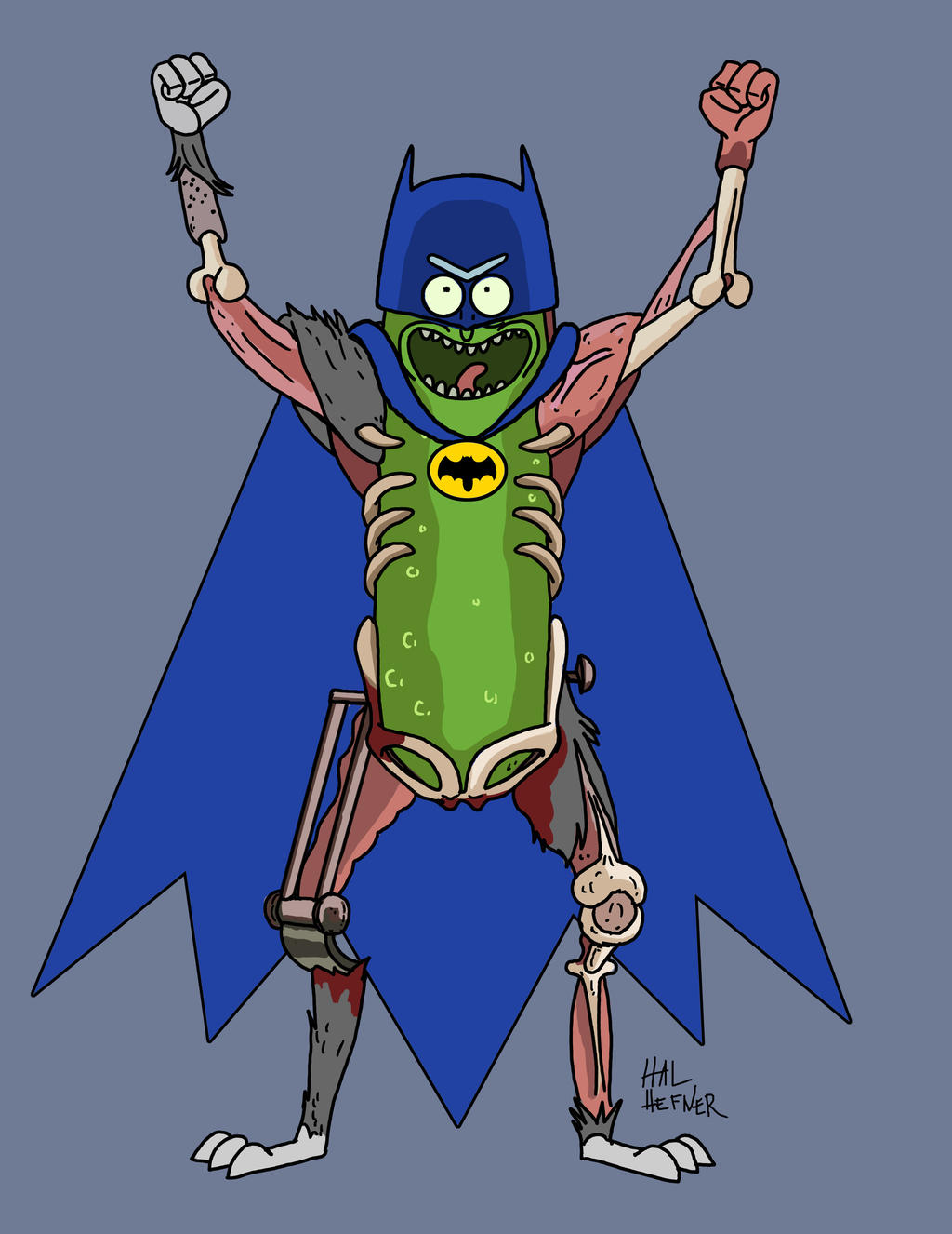 Pickle Rick-batman by HalHefnerART on DeviantArt