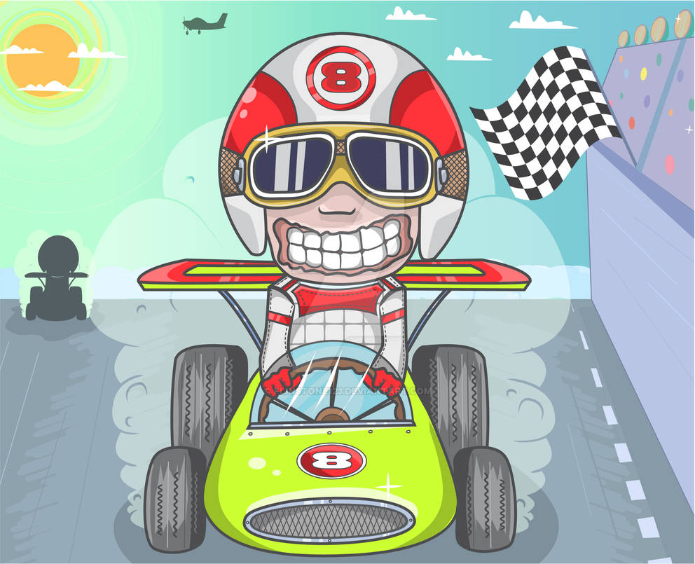 Comic Racing Design Racing competition illustration by Flinstone123 on DeviantArt