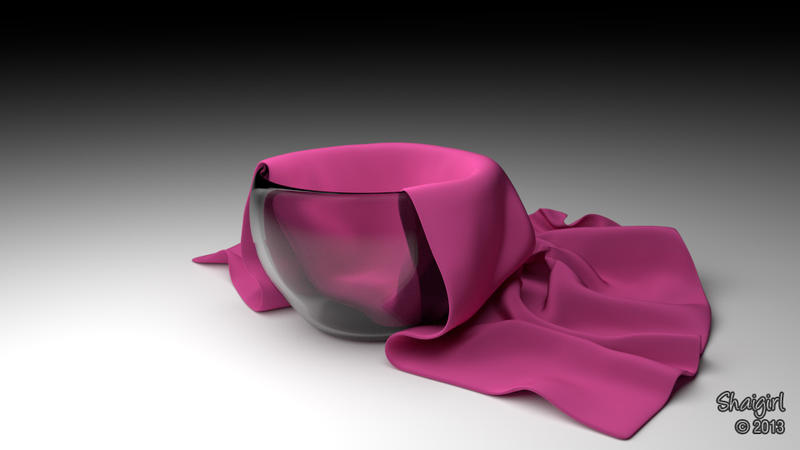 Pink Cloth Napkin in Glass cup