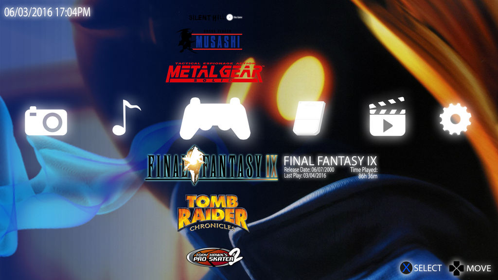Playstation One XMB Menu by CarvalhoX on DeviantArt