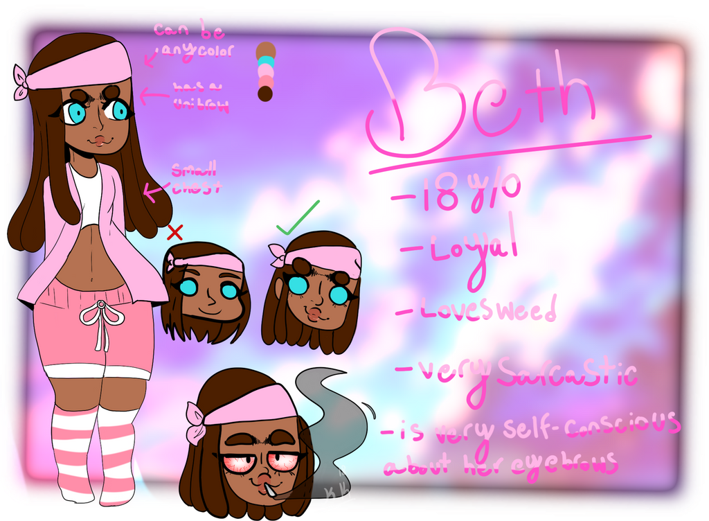 Beth reference sheet by Xxmarblesodax on DeviantArt