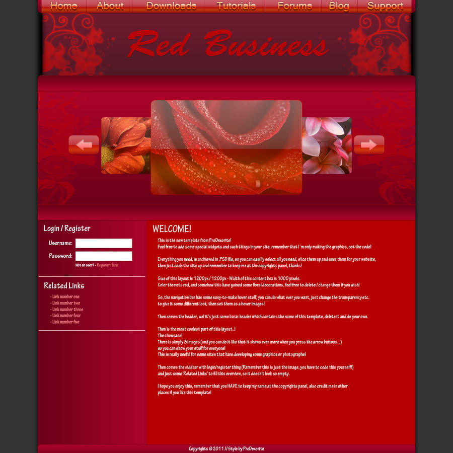 Red Layouts on Web-Templatic - DeviantArt