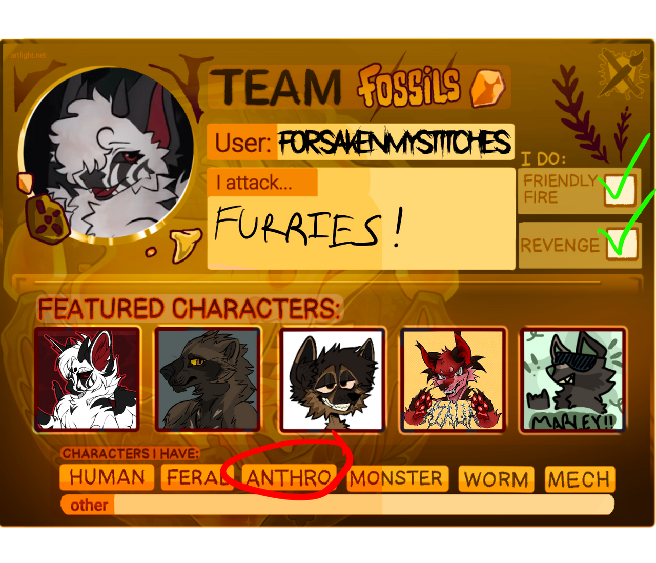 Artfight 2025!! Team fossils by forsakenmystitches on DeviantArt