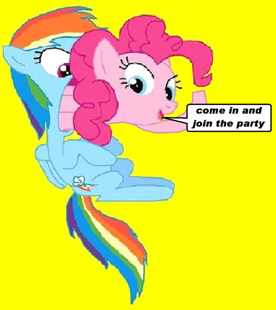 Party in Rainbow Dash's belly