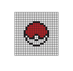 pokeball cross stitch pattern