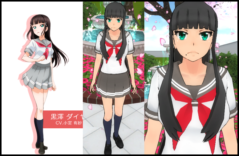 Yandere Simulator - Love Live!! Dia Skin 2 by Fade-To-Red on DeviantArt