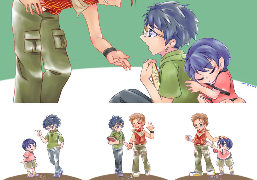 Ryo, Osamu, Ken by koutwin on DeviantArt