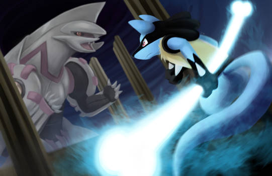 Lucario vs Palkia