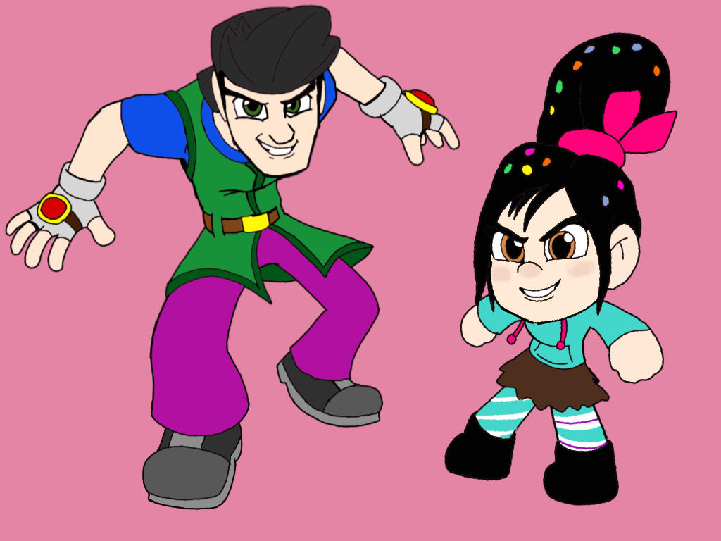 Sam and Vanellope in Wreck it Ralph movie by JManTheAngel2 on DeviantArt