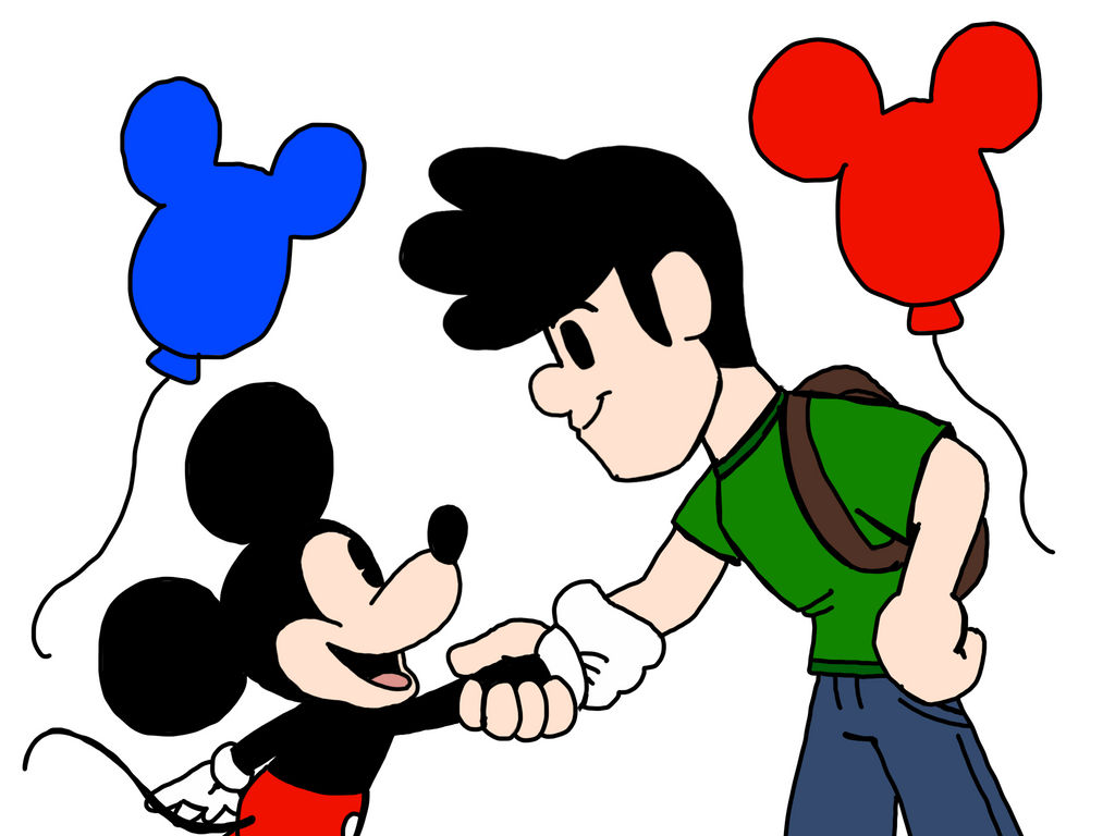 Mickey Mouse And Sam Shaking Hands By Jmantheangel2 On Deviantart