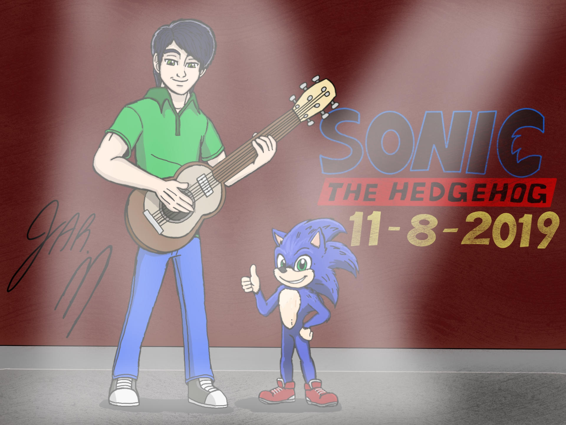 JMan(Sam) play his Guitar with Sonic the Hedgehog by JManTheAngel2 on ...
