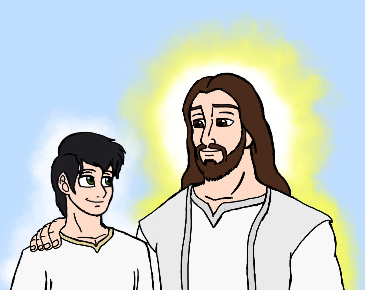 J-Man(Sam) meets Jesus by JManTheAngel2 on DeviantArt