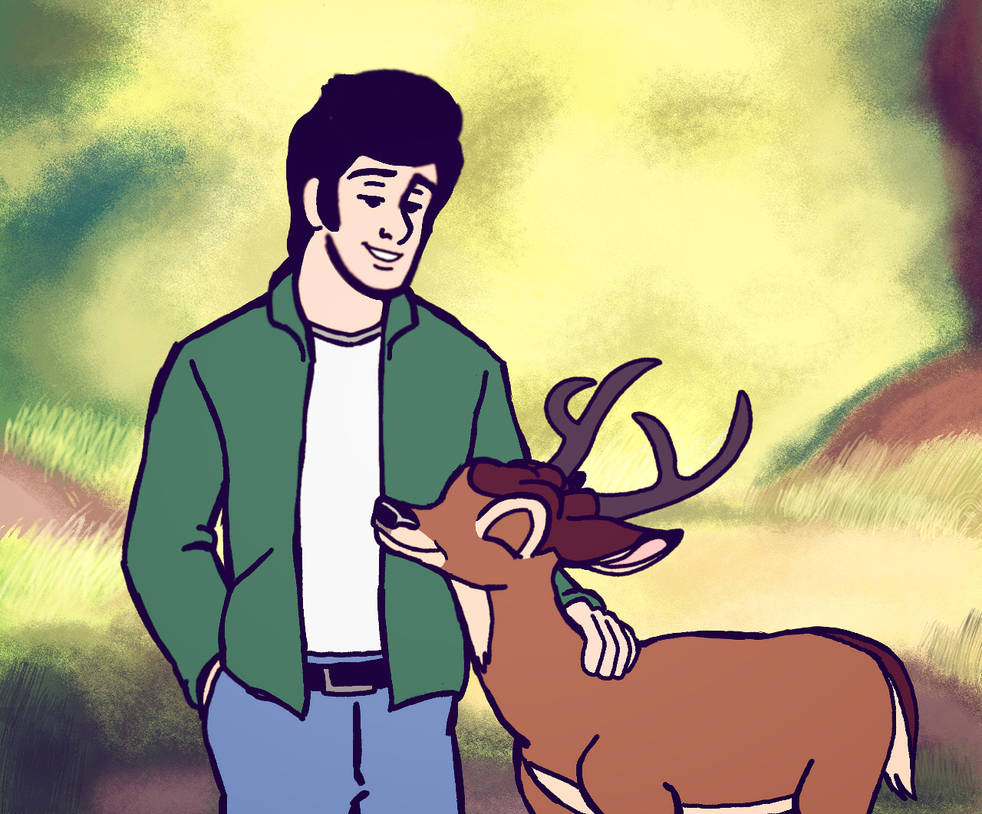 J-Man petting Bambi by JManTheAngel2 on DeviantArt