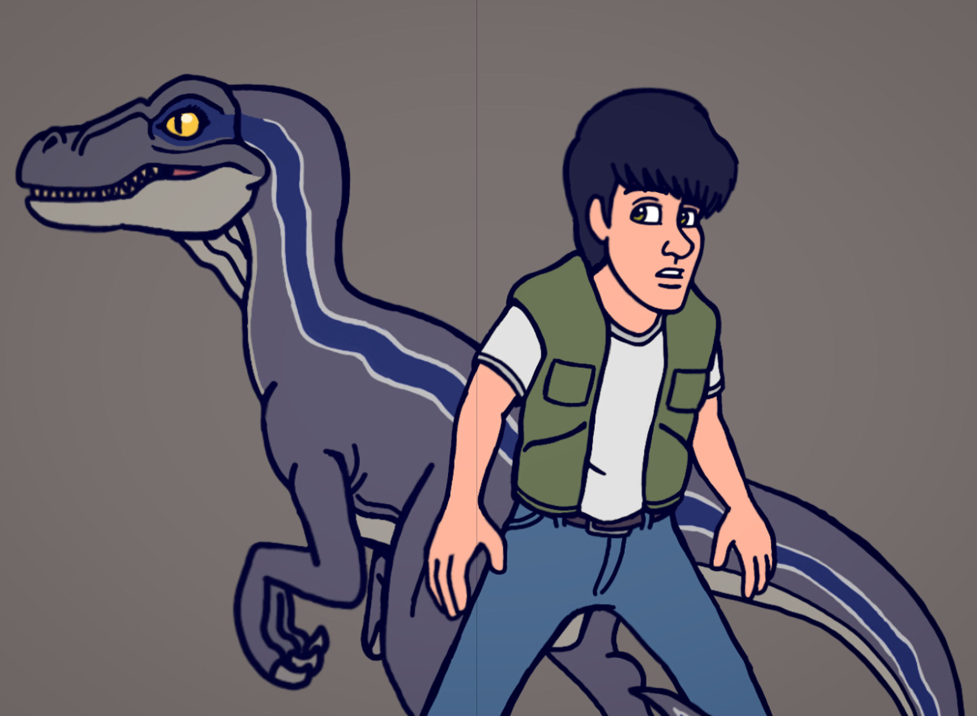 JMan meets Blue from Jurassic World by JManTheAngel2 on DeviantArt