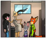 Judy and Nick watch Gazelle Explain to Jack Marten