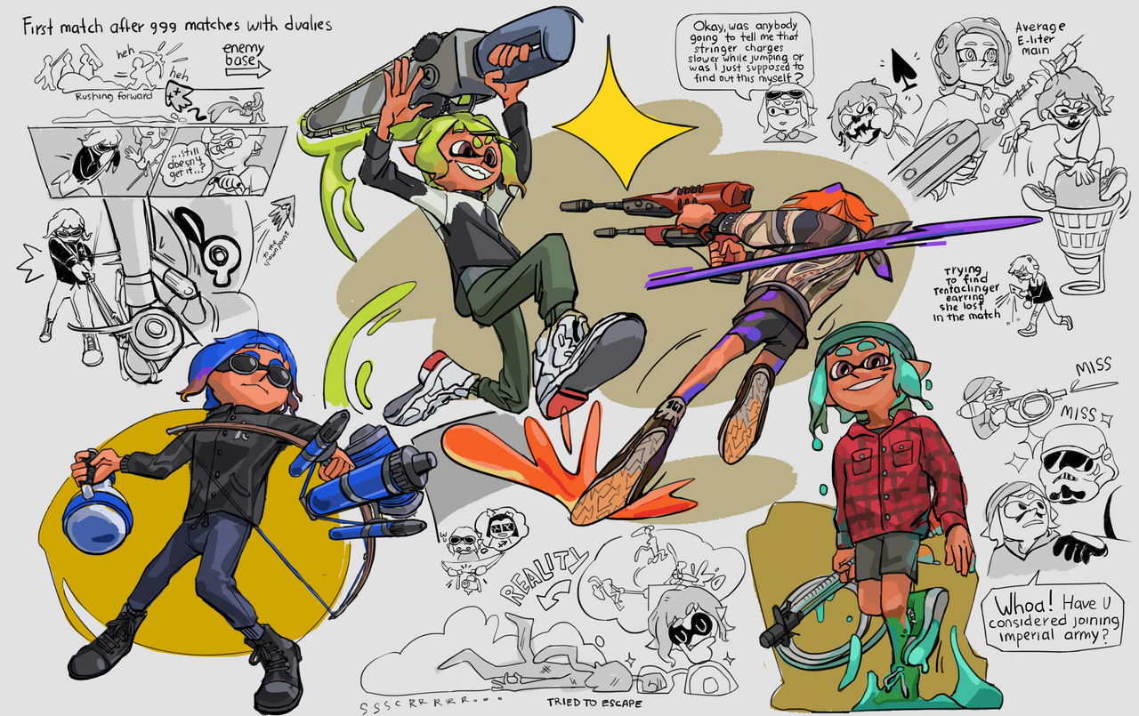 Splatoon Weapons by DarkPikachu-PikachuX on DeviantArt
