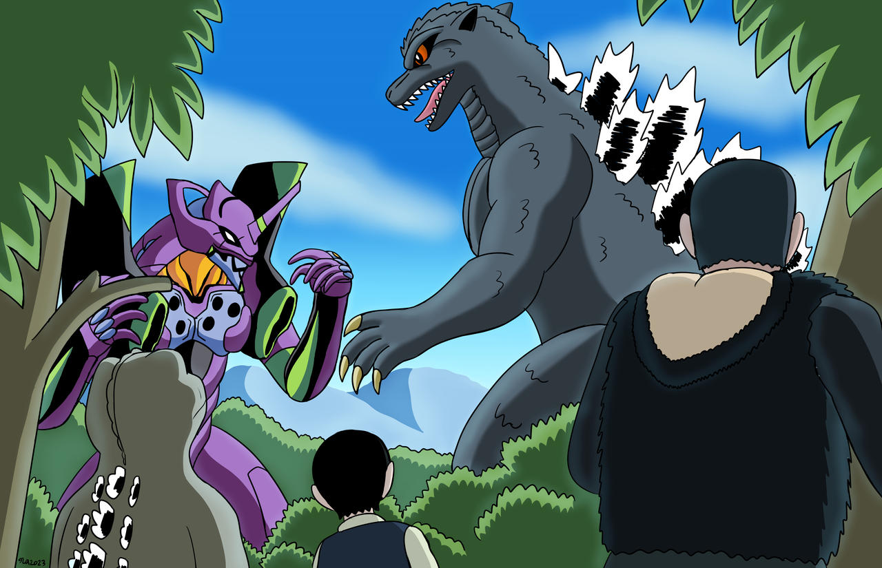 Godzilla vs Eva 01 by Nicostud916 on DeviantArt