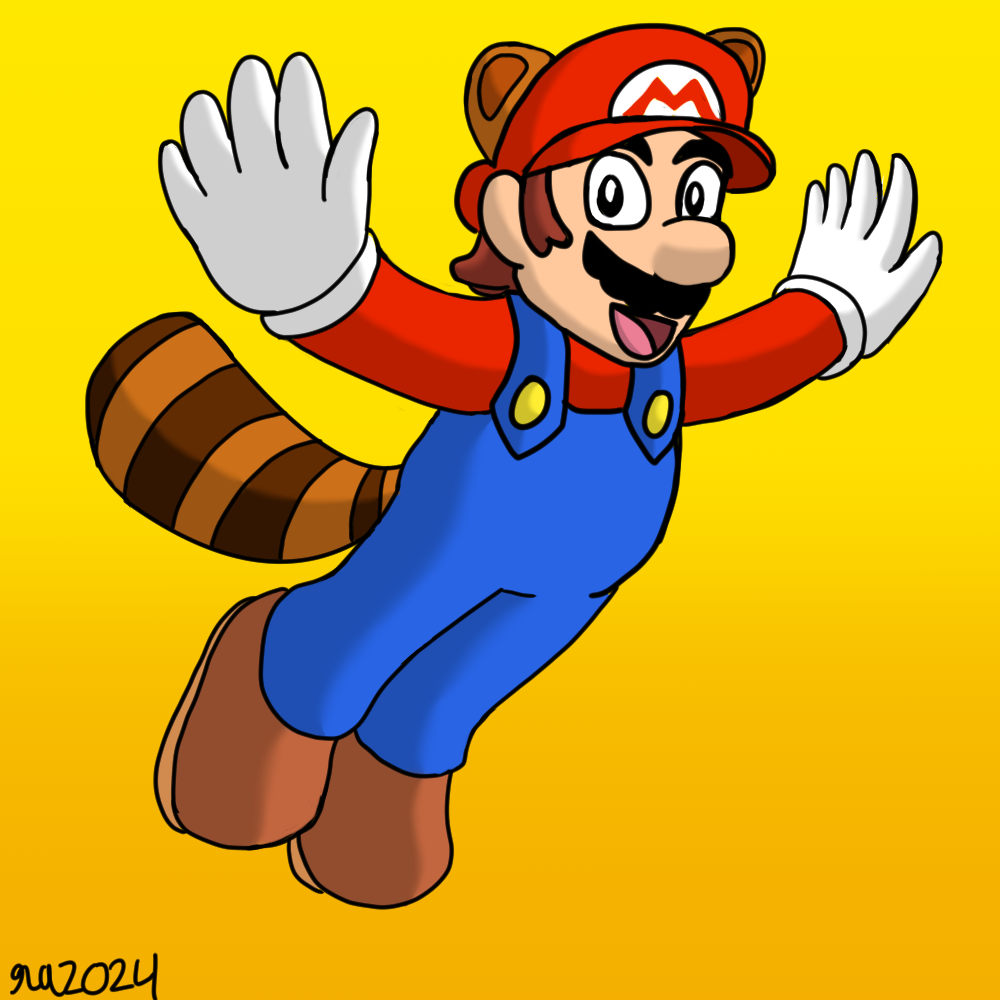 Mario Flying Racoon Raccoon Mario by Nicostud916 on DeviantArt