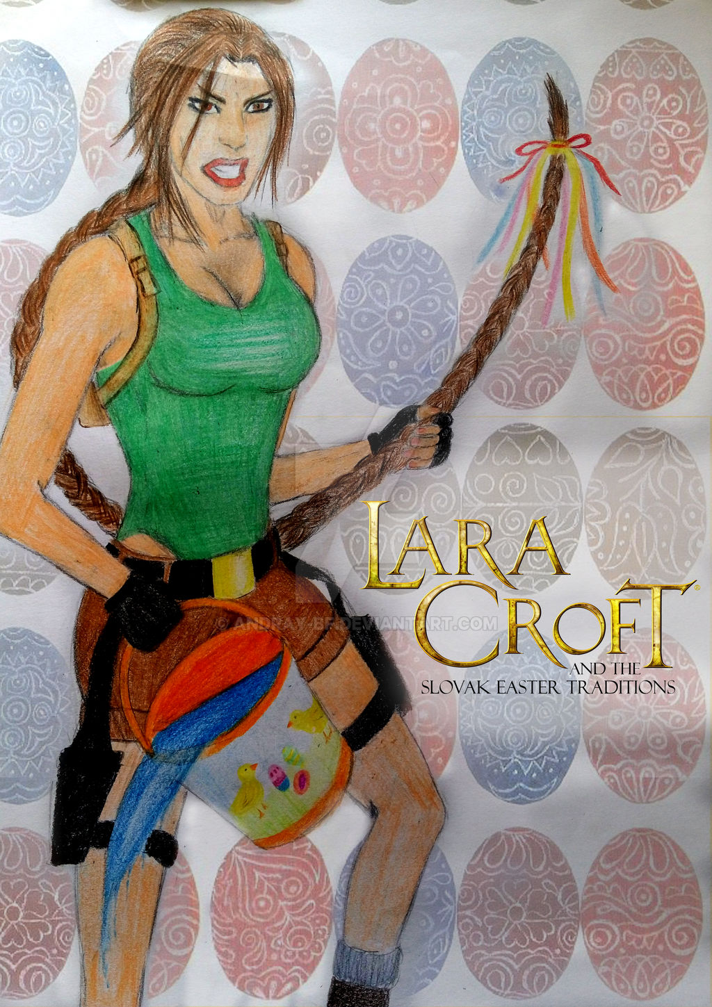 Lara Croft and the Slovak Easter Traditions