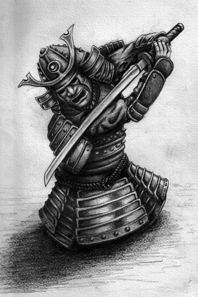 ancient samurai drawing