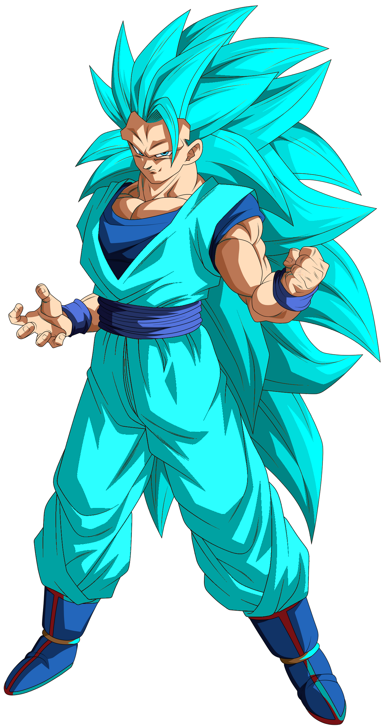 Goku Ssj3 Blue By Naironkr - Do Goku Ssj Blue 3, HD Png Download -  506x1332(#4437906) - PngFind