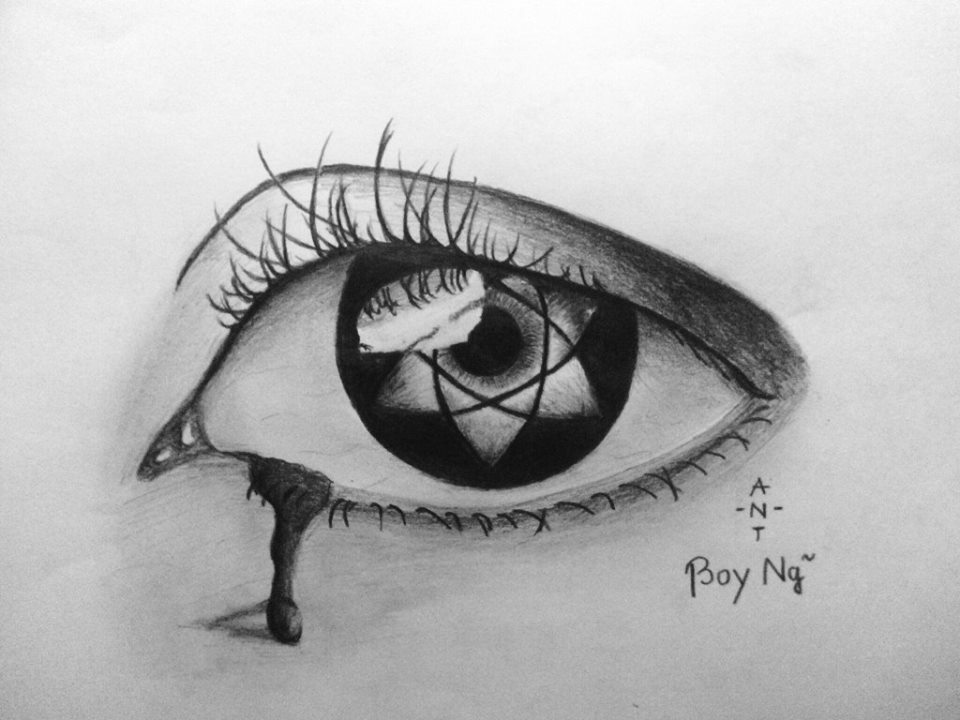 sharingan eye drawing