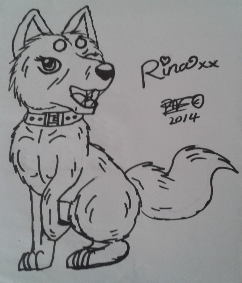 Rina: Line Drawing by ChibiGirl909 on DeviantArt