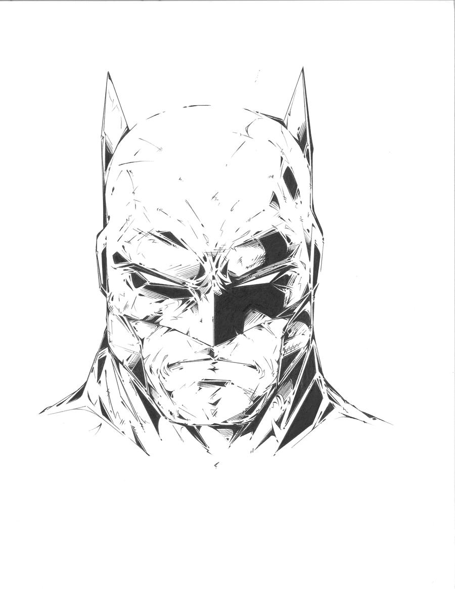 Batman Drawing - Head With Ink Finish by TonyTruongson on DeviantArt