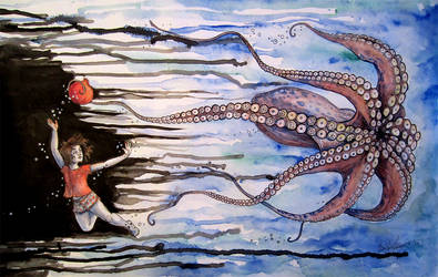 Diving with the Octopus by Creatus-Somnio