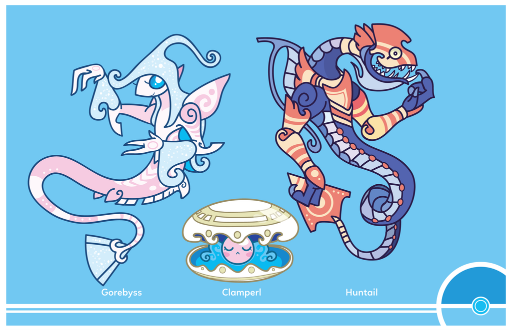 Pokemon 366 367 368 By Cosmopoliturtle On Deviantart Pokemon 366 367 368 By Cosmopoliturtle On Deviantart