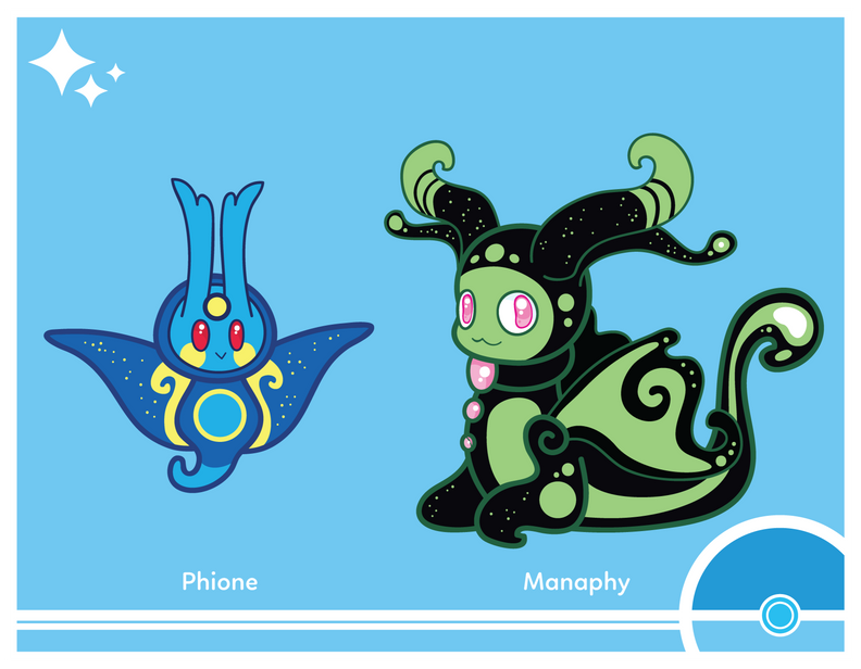 Shiny Request - Phione and Manaphy - by Cosmopoliturtle on DeviantArt