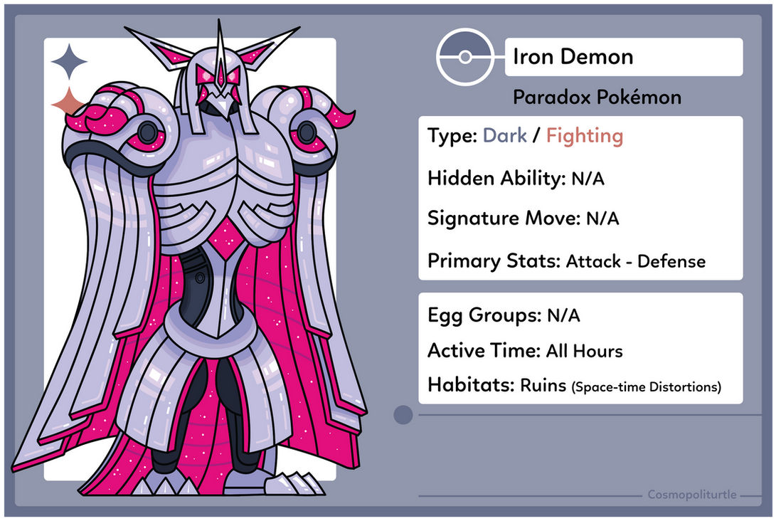 Iron Demon Mini Fakemon #126 EX- Iron Demon by Cosmopoliturtle on DeviantArt