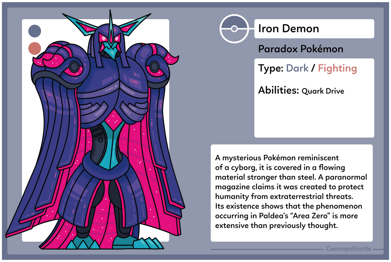Iron Demon Mini Fakemon #126 - Iron Demon by Cosmopoliturtle on DeviantArt