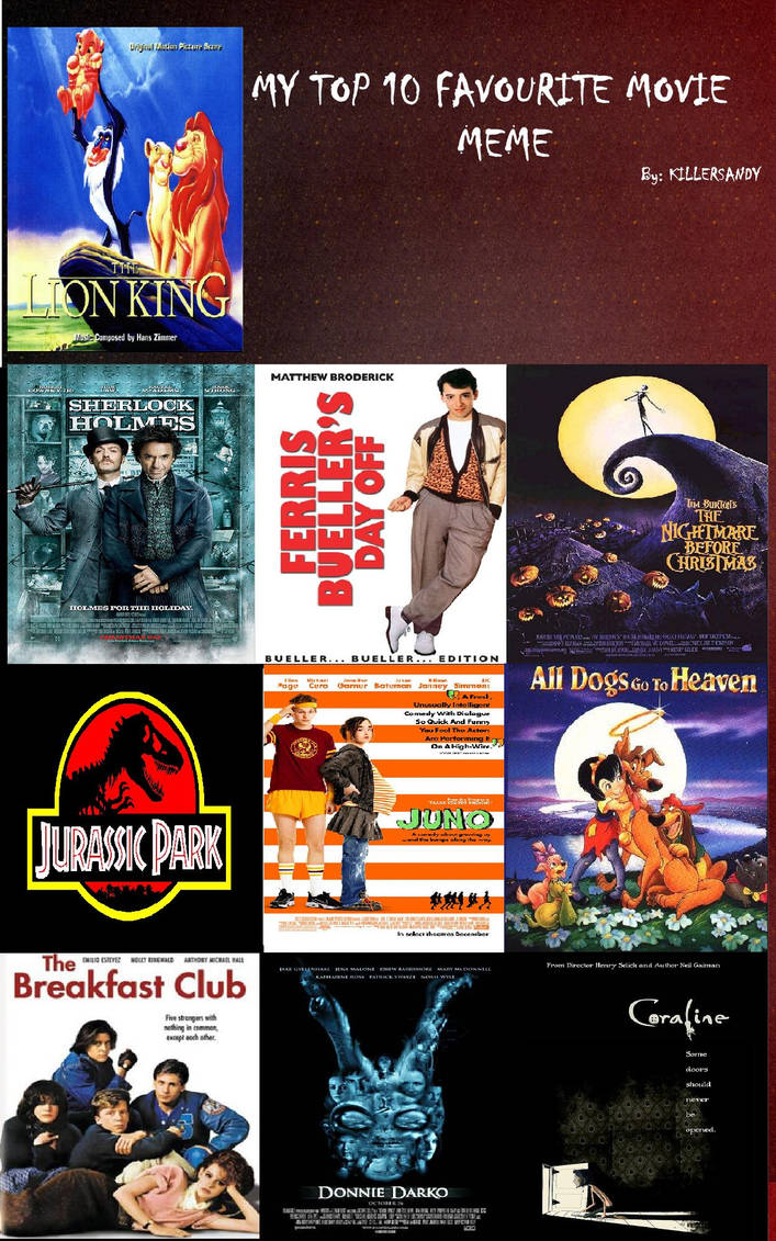 My Top Ten Favorite Movies by Blood-stalker on DeviantArt