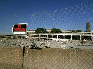 white Flint Mall Demolition STOCK 6