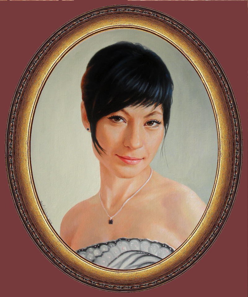 The oval portrait. oil painting 1047 / 2013