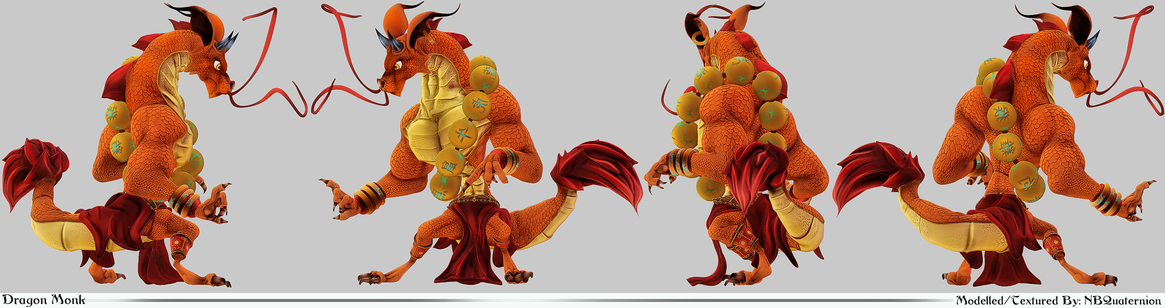 Dragon Monk Turnaround