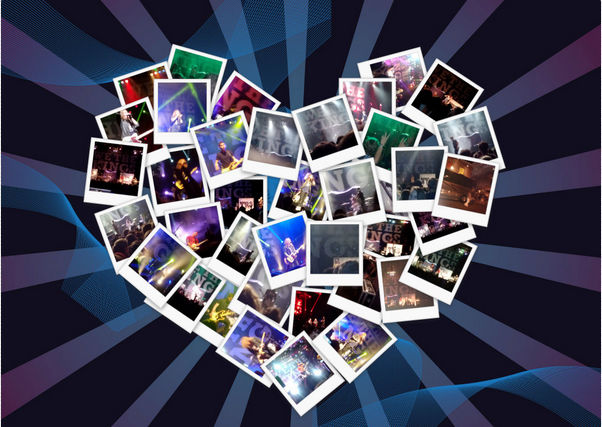 collage of pictures from a we the kings concert